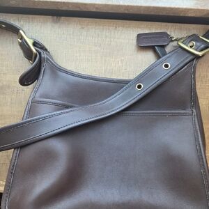 Coach Dark Brown Vintage Leather Shoulder Bag